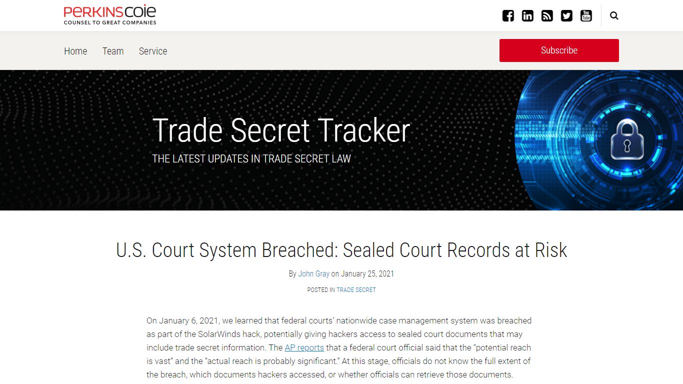 U.S. Court System Breached: Sealed Court Records at Risk