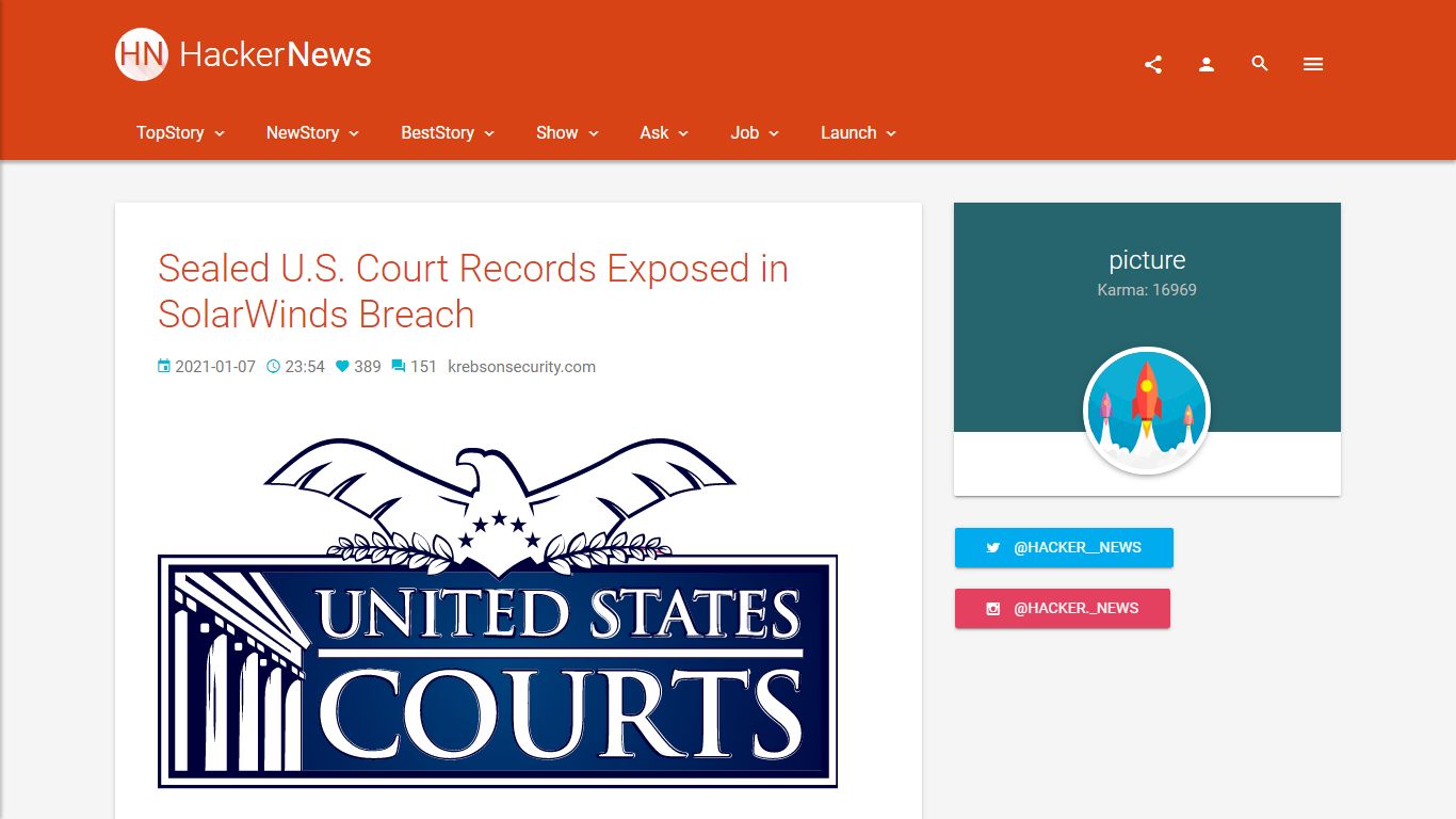 Sealed U.S. Court Records Exposed in SolarWinds Breach